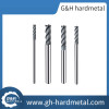Flat end mills for graphite used on high speed CNC machines