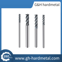 Flat end mills for graphite used on high speed CNC machines