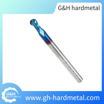 Standard Length 2 Flute Ball Nose Carbide End Mill Nano Coating