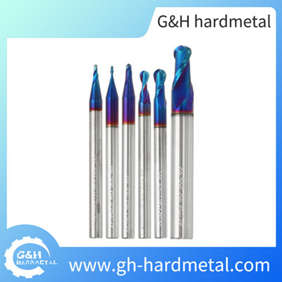 Standard Length 2 Flute Ball Nose Carbide End Mill Nano Coating