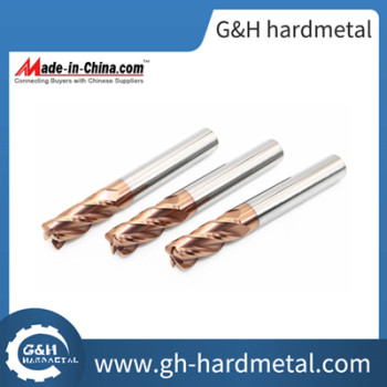2/4 Flute Corner Radius Carbide End Mill for Wood or Metal Cutting