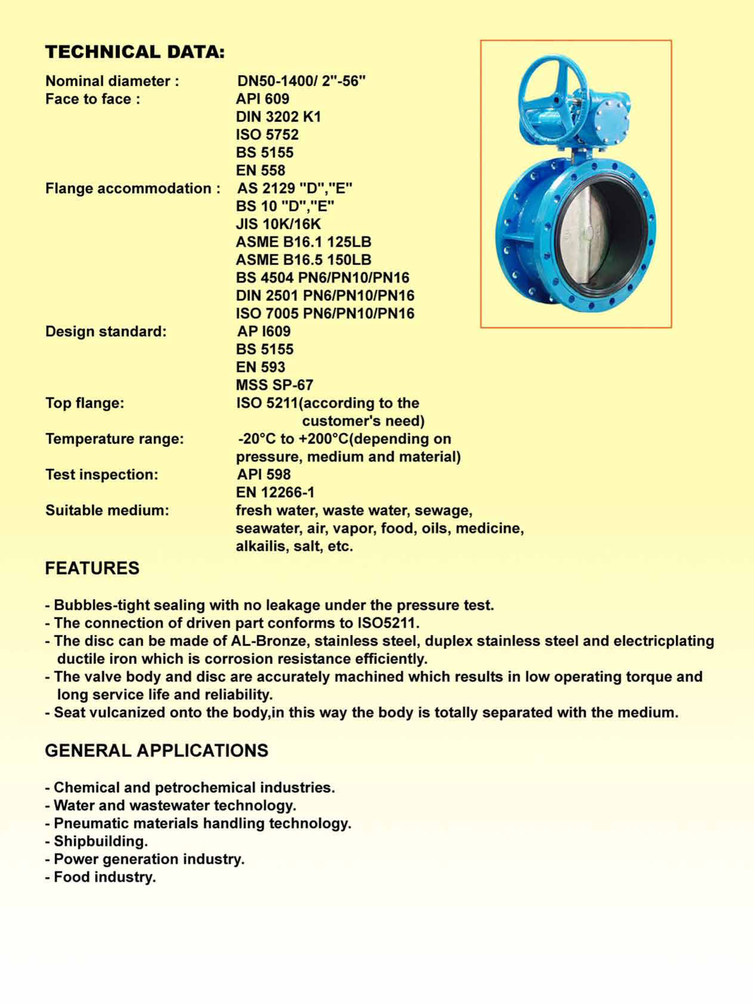 Flange type butterfly valve center