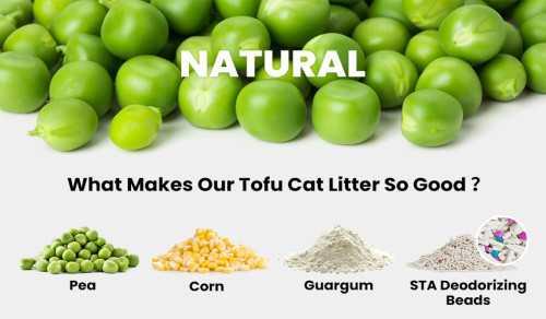 Wholesale natural dust free eco-friendly antibacterial deodorizes tofu cat litter