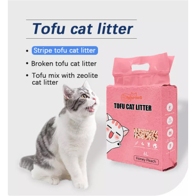 Pure natural green environmental friendly tofu cat litter Good Water Solubility