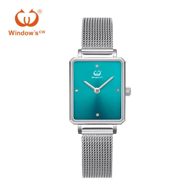 Customized Slim Minimalist Square Quartz Watch for Women