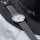 Relógio ultrafino de pulseira de couro com movimento japonês de miyota de quartzo crono