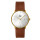 Benutzerdefinierte Gold Saphirglas Uhr Japan Movt Quarzuhr Edelstahl zurück Uhr