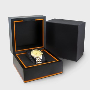 Verpackenkasten der hölzernen materiellen Uhr des kundenspezifischen Luxuslogos mit kundengebundenem Design