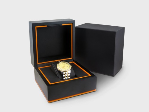 Scatola di imballaggio per orologi in materiale di legno con logo personalizzato di lusso con design personalizzato