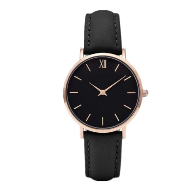 Customized Genuine Leather Band Watch with Japanese Miyota Movement