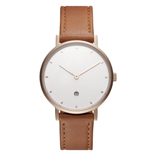 Orologio con cinturino a maglie sottili dal design minimalista OEM dal produttore di orologi personalizzati
