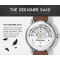 Fashion 3 ATM Waterproof Alloy Case Gueniue Leather Strap Big Turntable Dial Design Quartz Watch