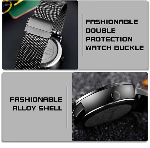 New Arrival Luxury Waterproof Alloy Case Mesh Strap Rotatable Dial Design Quartz Watch