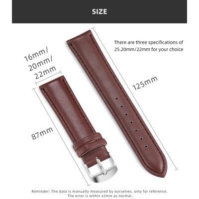 New Design Colorful High Quality Soft Universal Fashion Simple PU Leather Watch Strap