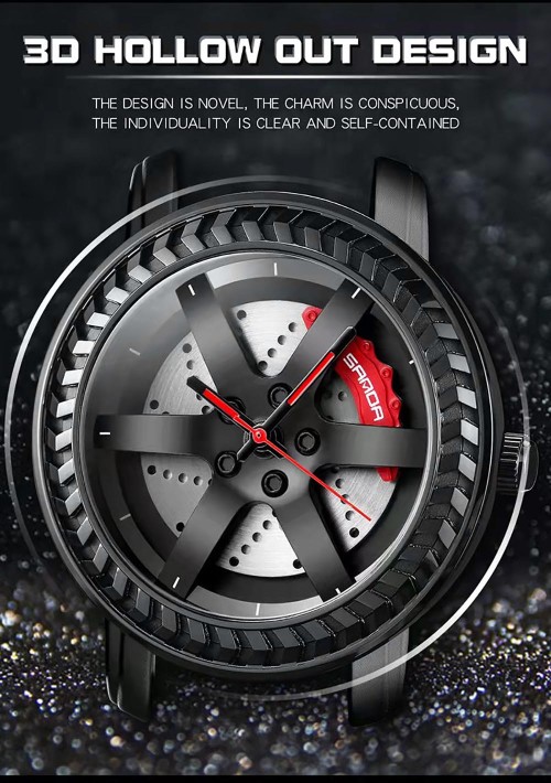 High Quality Hot Selling Trend Fashion 3 ATM Waterproof Wheel Dial Design Quartz Watch
