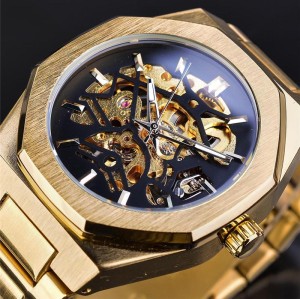 Men Wrist Top Brand Luxury Luminous Royal Design Male Iced Out Tourbillon Mechanical Skeleton Watch