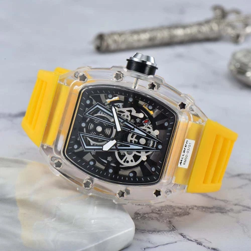 High Quality Silicone Strap Iced Out Fashion Casual Business European Style Plastic Case Wrist Men Quartz Watch