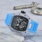 High Quality Silicone Strap Iced Out Fashion Casual Business European Style Plastic Case Wrist Men Quartz Watch
