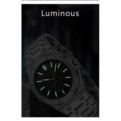 Business Luminous Needle Mineral Glass Stainless Steel Strap Waterproof Quartz Watch For Men