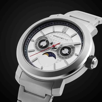 Custom Watch Manufacturer New Luxury Uhr Calendar Moon Watches Men's Chronograph Stainless Steel Strap Waterproof Quartz Watch