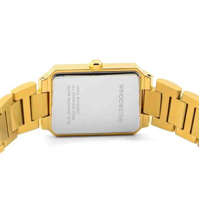 Elegant 5 ATM Waterproof Montres Square Custom Quartz Watch Bracelet Simple Gold Luxury Women