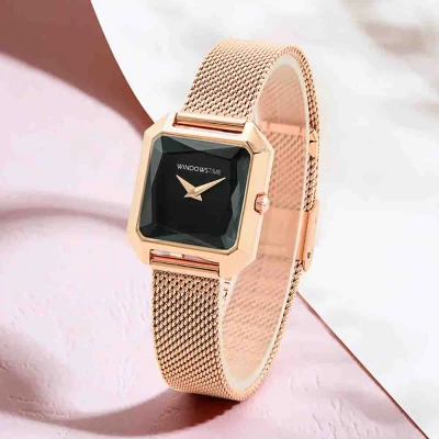 Custom Uhren Square Watch Stainless Steel Japan Quartz Movt Waterproof Women Relojes Para Damas