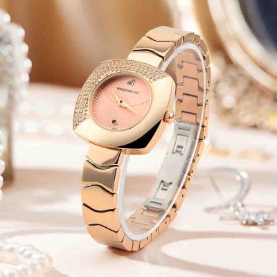 Luxury Bracelet Custom Logo Diamond Simple Elegant Stainless Steel Strap Quartz Ladies Watch