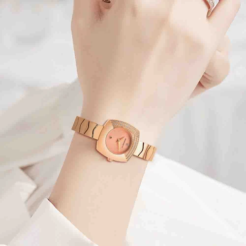 Luxury Bracelet Custom Logo Diamond Simple Elegant Stainless Steel Strap Quartz Ladies Watch