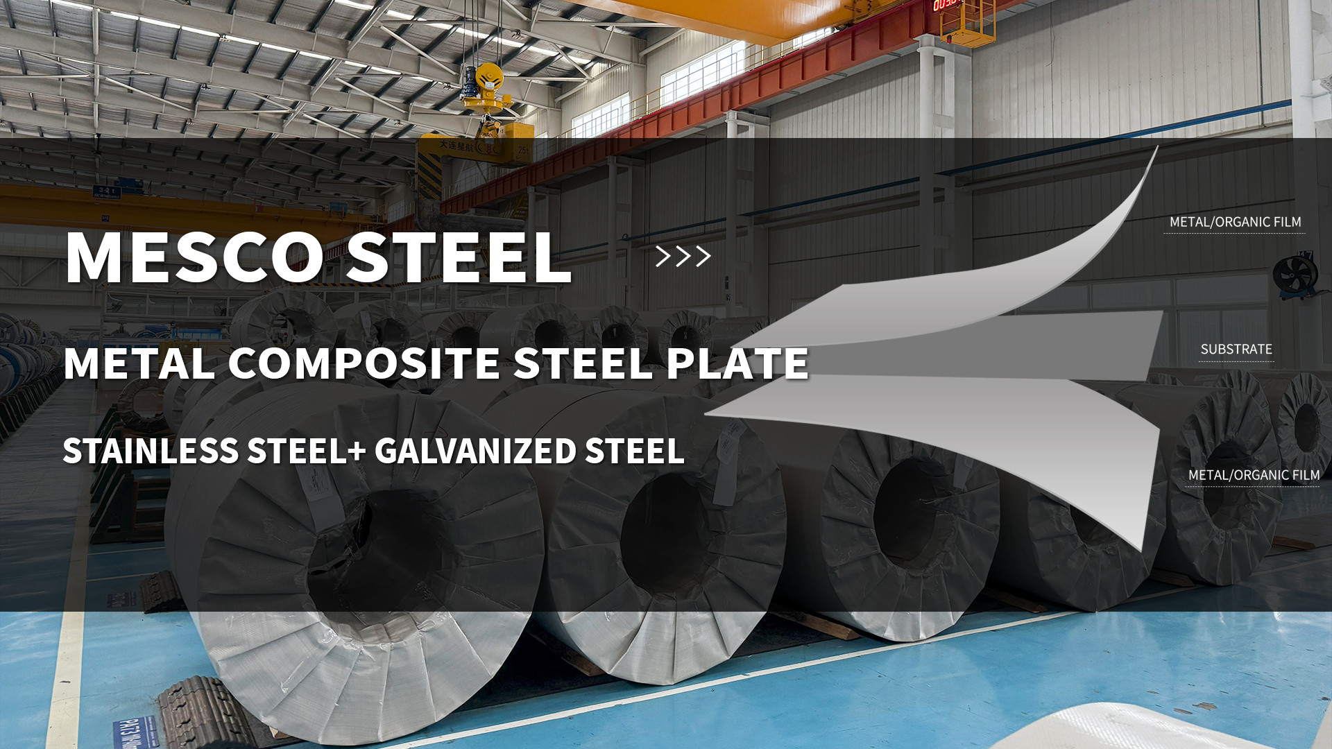 MESCO STEEL Metal composite steel plate (Stainless Steel+ Galvanized Steel)