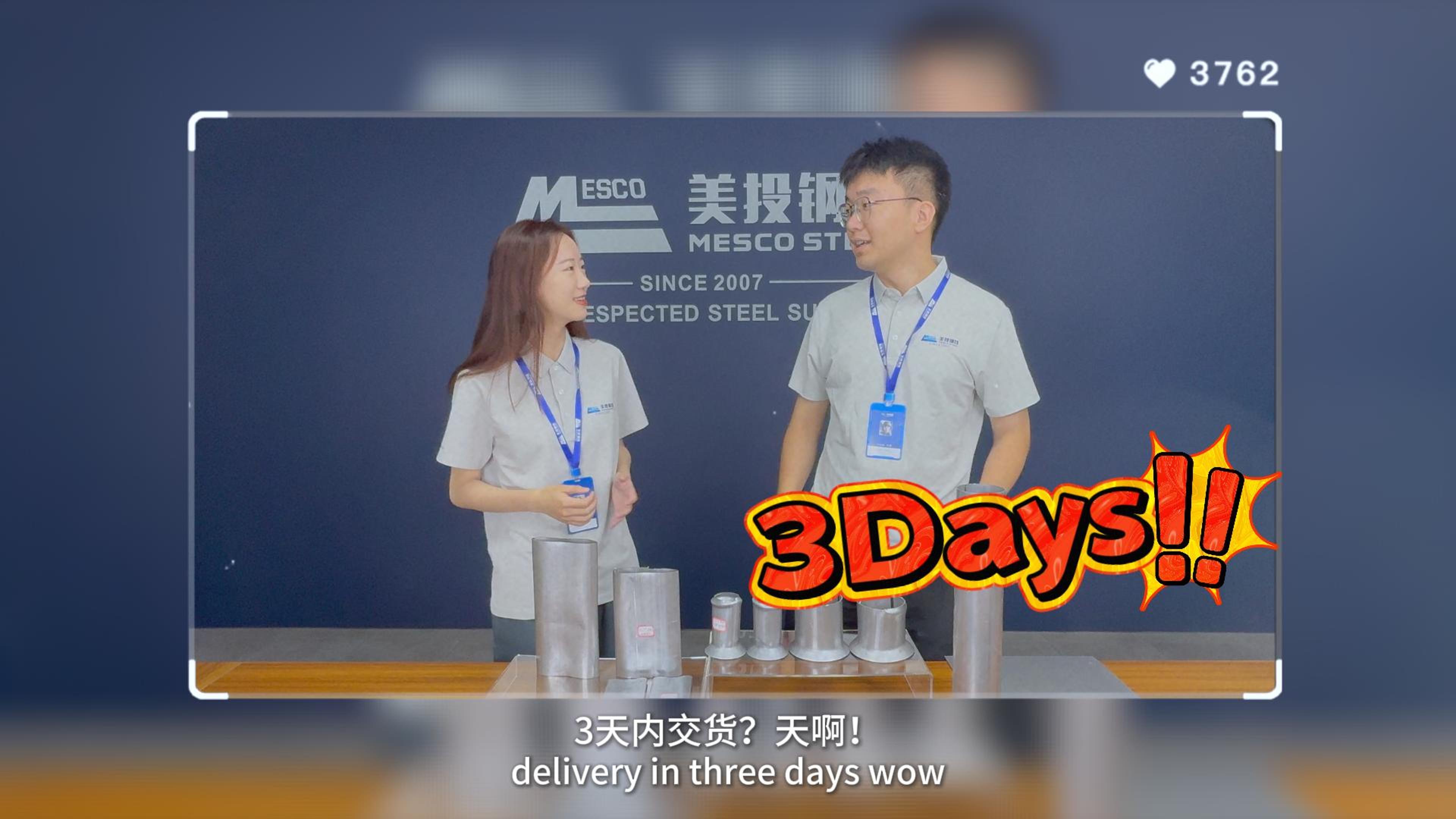 Delivery in 3 Days? Wow! Yes, That’s MESCO Speed!