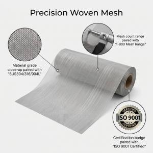 Stainless Steel Sieve - Woven Wire Mesh for Industrial Screening