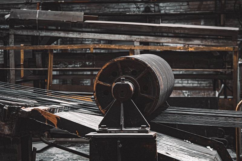Aluminum coil processing machine in manufacturing facility - MESCO Steel