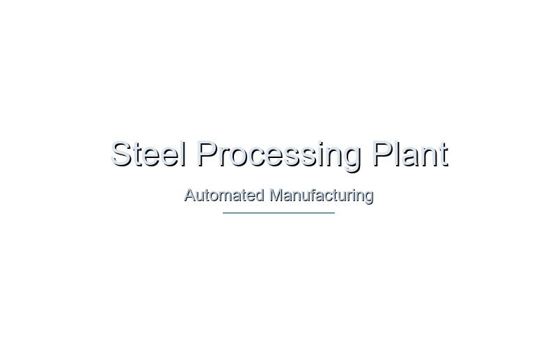 Steel production line with hot rolling process, glowing red steel billets