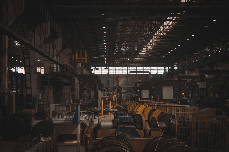 Modern steel factory interior with pure iron production lines - MESCO Steel