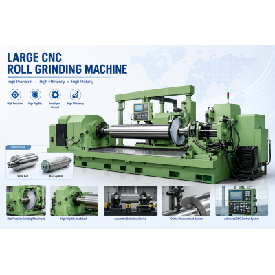 Large CNC Roll Grinding Machine | Precision Roll Grinder up to 200 Tons