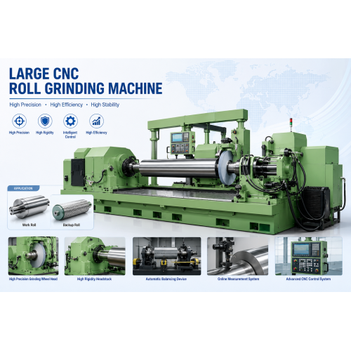 Large CNC Roll Grinding Machine | Precision Roll Grinder up to 200 Tons