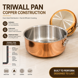 Triwall Composite Steel Plate Pan - 4-Layer Copper-Clad Cookware Blanks