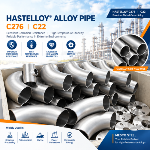 MESCO Alloy C-276 (Hastelloy C-276) | Nickel-Molybdenum-Chromium Alloy Pipe, Sheet & Bar