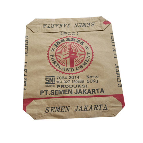 25kg 50kg válvula industrial bolsa de papel de cemento de embalaje marrón con papel kraft