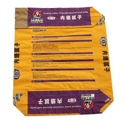 bolsa de papel kraft biodegradable para empaque de polvo de harina de arena de cemento