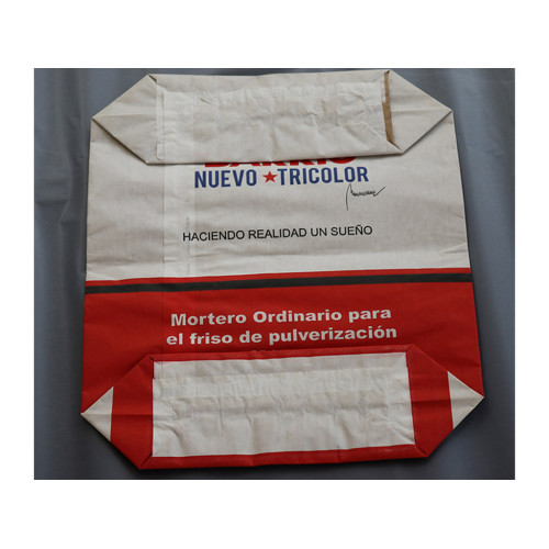 Aceptar Bolsa de válvula de película de papel Kraft de fondo de bloque personalizado Bolsa de papel kraft de cemento