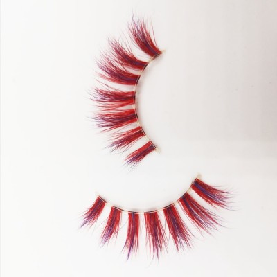 2019 Wholesale Factory Price 100% Real Hand Made 3d Mink Fur Strip eyelashes round box