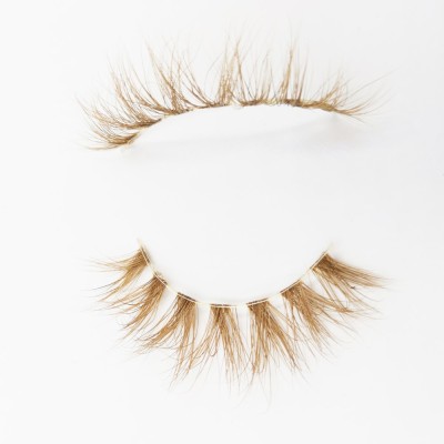 100% Natural Material Hand-made real mink eyelashes wholesale With Custom Eyelash Package