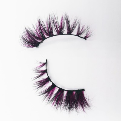 Wholesale Private Label Natural Black Long Handmade Lashes 25mm eyelashes mink fur