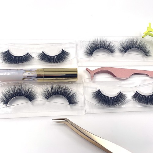 Best 3d Mink Eyelashes Natural Custom Packaging Private Label eyelashes with rhinestone