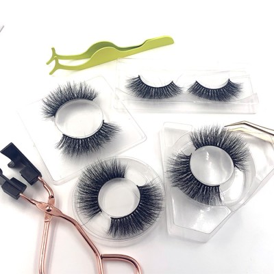 Best 3d Mink Eyelashes Natural Custom Packaging Private Label eyelashes with rhinestone