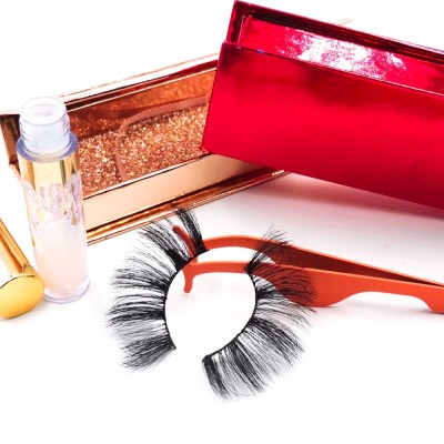 eyelashes false bulk Customized Packaging Crazy Dramatic Full Real Queen Faux 3d Silk Eyelashes