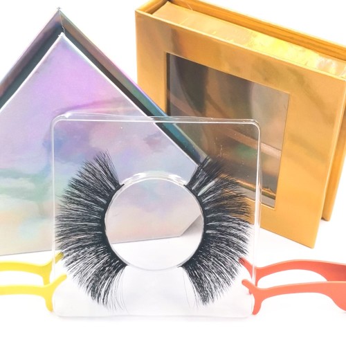 mink false eyelashes packaging Premium New Style Own Brand Luxury Handmade Human Hair 3d Silk Eyelashes