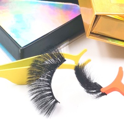 mink false eyelashes packaging Premium New Style Own Brand Luxury Handmade Human Hair 3d Silk Eyelashes