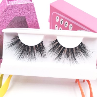 3d Mink Fur regular eyelashes Handmade Hot Selling Own Brand Free Sample Fashion Style